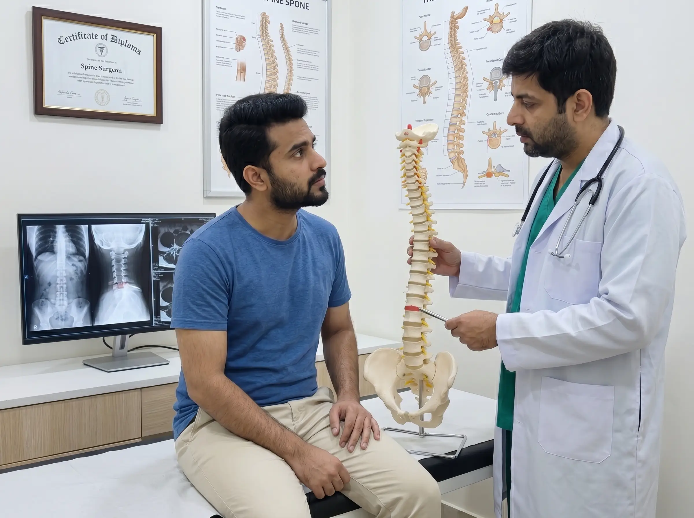 Dr. Sameer with younger patient
